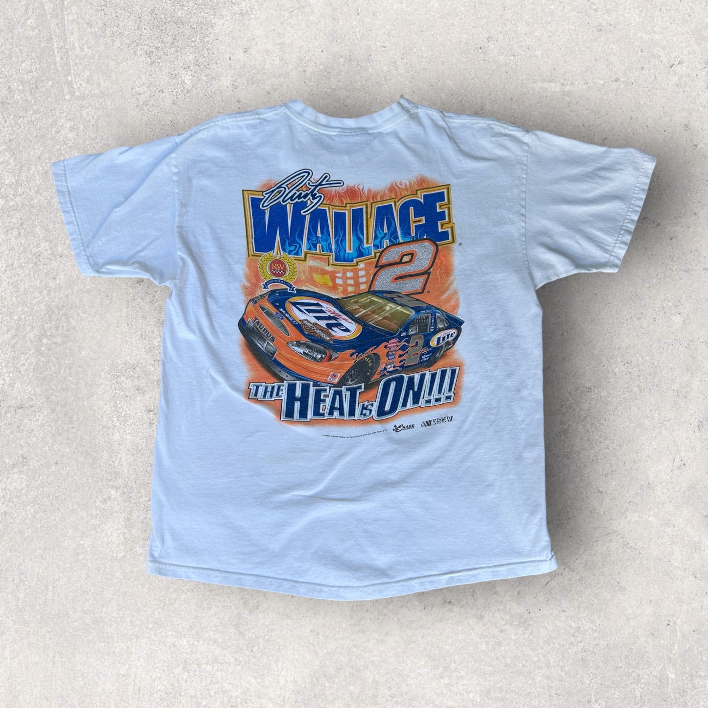 Vintage Miller Lite Harley Davidson Wallace Nascar Tee (M)